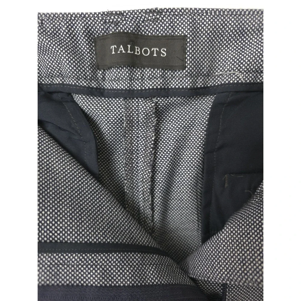 Talbots Women's High-Waist Straight Pants Size 18W Office Black And Gray Classic